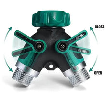 Load image into Gallery viewer, Hose Splitter 2 Way 3/4" Faucet Y Connector with Shut-off Valve