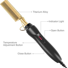 Load image into Gallery viewer, Hot Comb Hair Straightener Comb