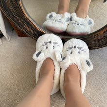 将图片加载到图库查看器,House Slipper Women Winter Non Skid Indoor Fur Cotton Warm Plush Home Fluffy Mouse Ears Memory Foam House Slippers Cozy Cute Animal Home Slipper For Women