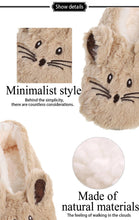 将图片加载到图库查看器,House Slipper Women Winter Non Skid Indoor Fur Cotton Warm Plush Home Fluffy Mouse Ears Memory Foam House Slippers Cozy Cute Animal Home Slipper For Women