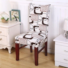Load image into Gallery viewer, Housmife Printed Stretch Chair Cover Big Elastic Seat Chair Covers Slipcovers Restaurant Banquet Home Dining Party Decoration Stretch Spandex Removable Washable Anti-dust Seat Slipcover Protector for Hotel Office Ceremony Banquet