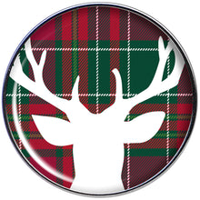Load image into Gallery viewer, Red Green Plaid Reindeer Barbell Tongue Ring