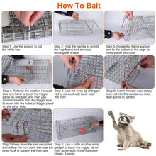 将图片加载到图库查看器,Humane Live Animal Rodent Cage Collapsible Galvanized Wire