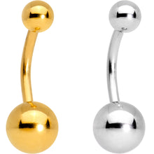 Load image into Gallery viewer, Multi Color Anodized Titanium Belly Ring Set of 5
