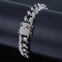 Load image into Gallery viewer, Iced Out Hip Hop Zircon Cuban Chain Bracelet for Men