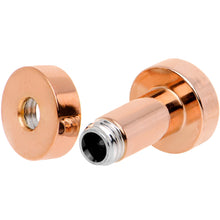 将图片加载到图库查看器,Clear CZ Gem Rose Gold PVD Bling Screw Fit Tunnel Plug Set 3mm to 16mm
