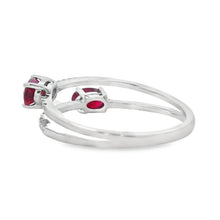 Load image into Gallery viewer, .73ct Ruby Diamond Ring 14KT White Gold