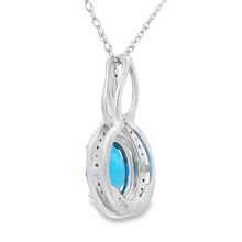 Load image into Gallery viewer, London Blue Topaz Fashion Pendants 10KT White Gold