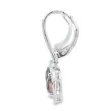 Load image into Gallery viewer, .87ct Quartz Diamond Dangle Earrings 10KT White Gold