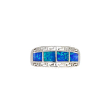 Load image into Gallery viewer, Created Opal Ring Sterling Silver