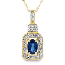Load image into Gallery viewer, Sapphire Diamond Fashion Pendants 10KT Yellow Gold