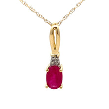 将图片加载到图库查看器,.02ct Ruby Diamond Fashion Pendants 10KT Yellow Gold