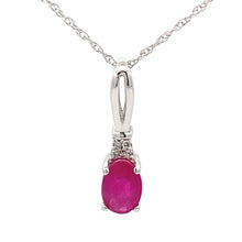 Load image into Gallery viewer, .02ct Ruby Diamond Fashion Pendants 10KT White Gold