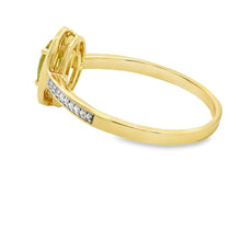 Load image into Gallery viewer, .55ct Peridot Diamond Ring 10KT Yellow Gold