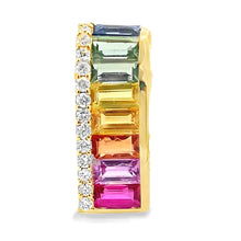Load image into Gallery viewer, Sapphire Diamond Fashion Pendants 14KT Yellow Gold