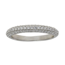 Load image into Gallery viewer, Cubic Zirconium Wedding Band Ring Sterling Silver