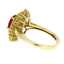 将图片加载到图库查看器,2.05ct Ruby Diamond Ring 10KT Yellow Gold