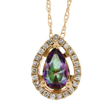 Load image into Gallery viewer, Treated Topaz Diamond Fashion Pendants 14KT Rose Gold