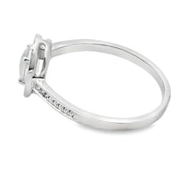 Load image into Gallery viewer, .44ct Rose Quartz Diamond Ring 10KT White Gold