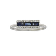 将图片加载到图库查看器,.63ct Diamond Sapphire Ring 14KT White Gold