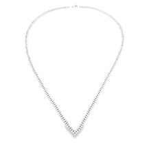 Load image into Gallery viewer, 7.00ct Diamond Tennis Necklace 14KT White Gold