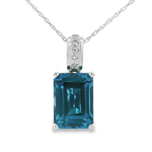 Load image into Gallery viewer, London Blue Topaz Fashion Pendants 10KT White Gold