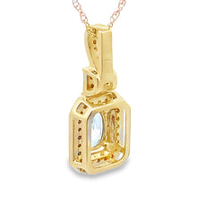 Load image into Gallery viewer, Aquamarine Diamond Fashion Pendants 10KT Yellow Gold