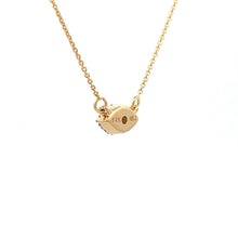 Load image into Gallery viewer, .12ct Emerald Diamond Fashion Pendants 14KT Yellow Gold