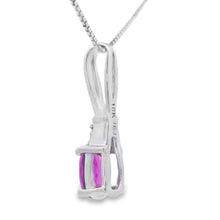 Load image into Gallery viewer, .40ct Rhodolite Garnet Fashion Pendants 10KT White Gold