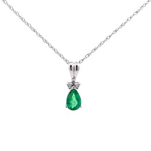 Load image into Gallery viewer, .29ct Emerald Diamond Fashion Pendants 10KT White Gold