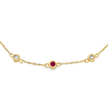Load image into Gallery viewer, .25ct Ruby Diamond Bracelet 14KT Yellow Gold