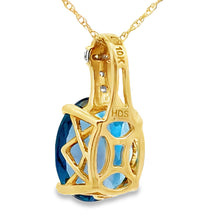 Load image into Gallery viewer, London Blue Topaz Fashion Pendants 10KT Yellow Gold