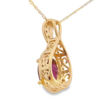 将图片加载到图库查看器,1.61ct Garnet Diamond Fashion Pendants 14KT Yellow Gold