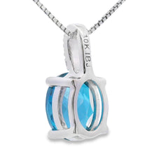 Load image into Gallery viewer, London Blue Topaz Fashion Pendants 10KT White Gold