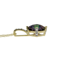 Load image into Gallery viewer, Treated Topaz Diamond Fashion Pendants 10KT Yellow Gold
