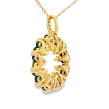 Load image into Gallery viewer, .10ct Sapphire Fashion Pendants 10KT Yellow Gold