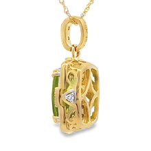 Load image into Gallery viewer, Peridot Diamond Fashion Pendants 10KT Yellow Gold