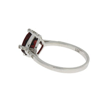 Load image into Gallery viewer, 1.25ct Garnet Diamond Ring 10KT White Gold