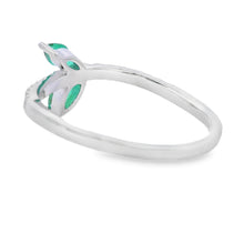 Load image into Gallery viewer, .29ct Emerald Diamond Ring 14KT White Gold