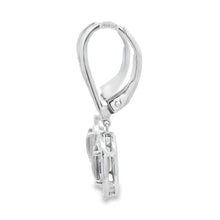 将图片加载到图库查看器,.81ct Quartz Diamond Dangle Earrings 10KT White Gold