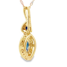 Load image into Gallery viewer, Sapphire Diamond Fashion Pendants 10KT Yellow Gold