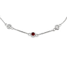 将图片加载到图库查看器,.17ct Ruby Diamond Bracelet 14KT White Gold