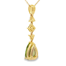Load image into Gallery viewer, Peridot Diamond Fashion Pendants 10KT Yellow Gold