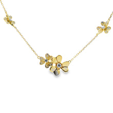 Load image into Gallery viewer, Cubic Zirconia Flower Pendant Sterling Silver