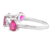 Load image into Gallery viewer, Natural 1.24ct Ruby Diamond Ring 14KT White Gold