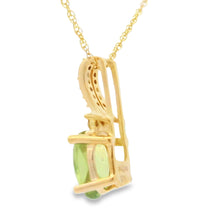 将图片加载到图库查看器,.37ct Peridot Diamond Fashion Pendants 10KT Yellow Gold