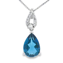 Load image into Gallery viewer, London Blue Topaz Fashion Pendants 10KT White Gold