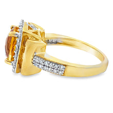 Load image into Gallery viewer, 2.47ct Citrine Diamond Ring 10KT Yellow Gold