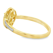 Load image into Gallery viewer, .44ct Rose Quartz Diamond Ring 10KT Yellow Gold