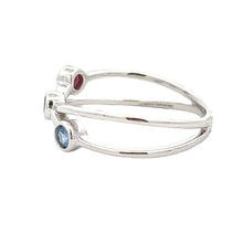 Load image into Gallery viewer, .31ct Sapphire Ruby Ring 14KT White Gold